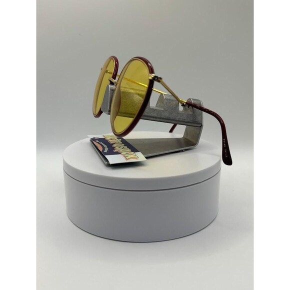 True Vintage Oversize Sunglasses NOS Round Style Yellow Lens Oleg Cassini #572 - Picture 4 of 9